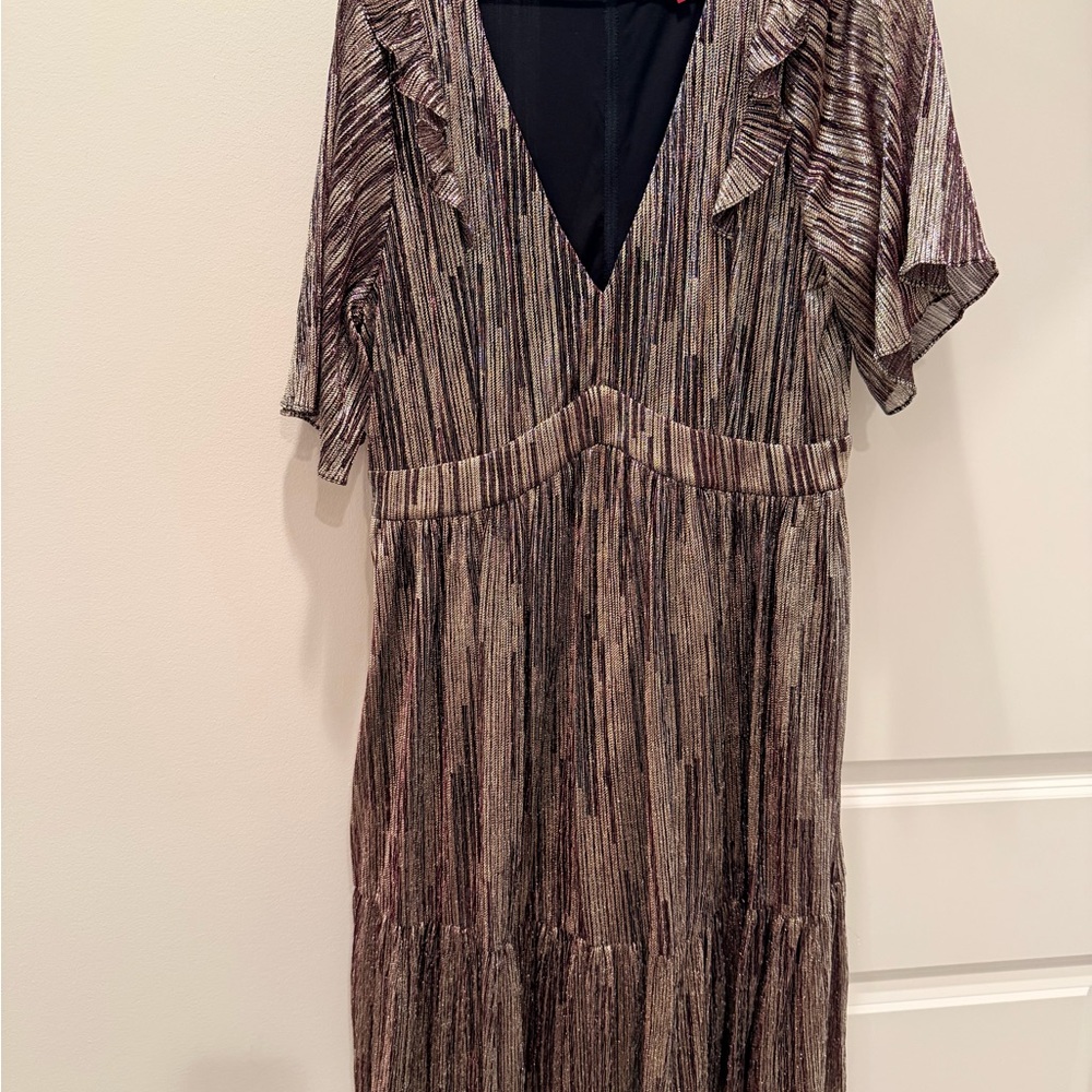 Lilly Pulitzer Metallic Striped Midi Dress